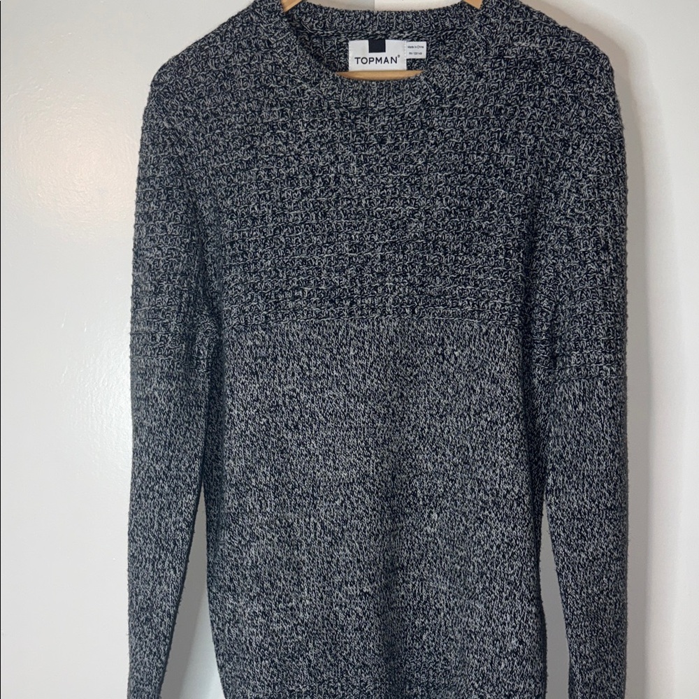 Topman Charcoal Crewneck Sweater
